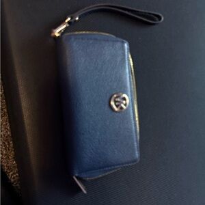 Navy Blue Wristlet Wallet